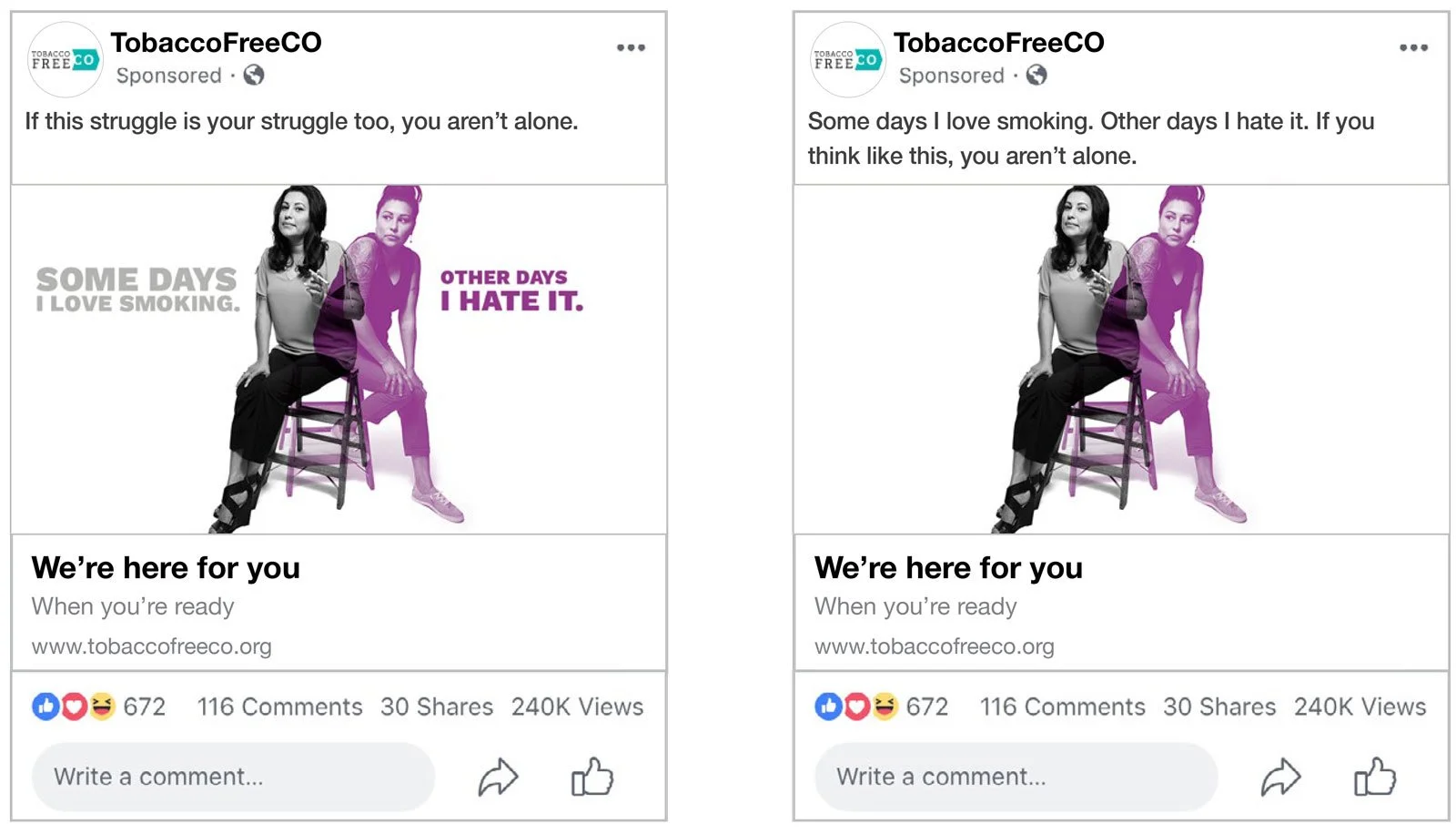 Tobacco Free CO — Facebook Post (Angel)