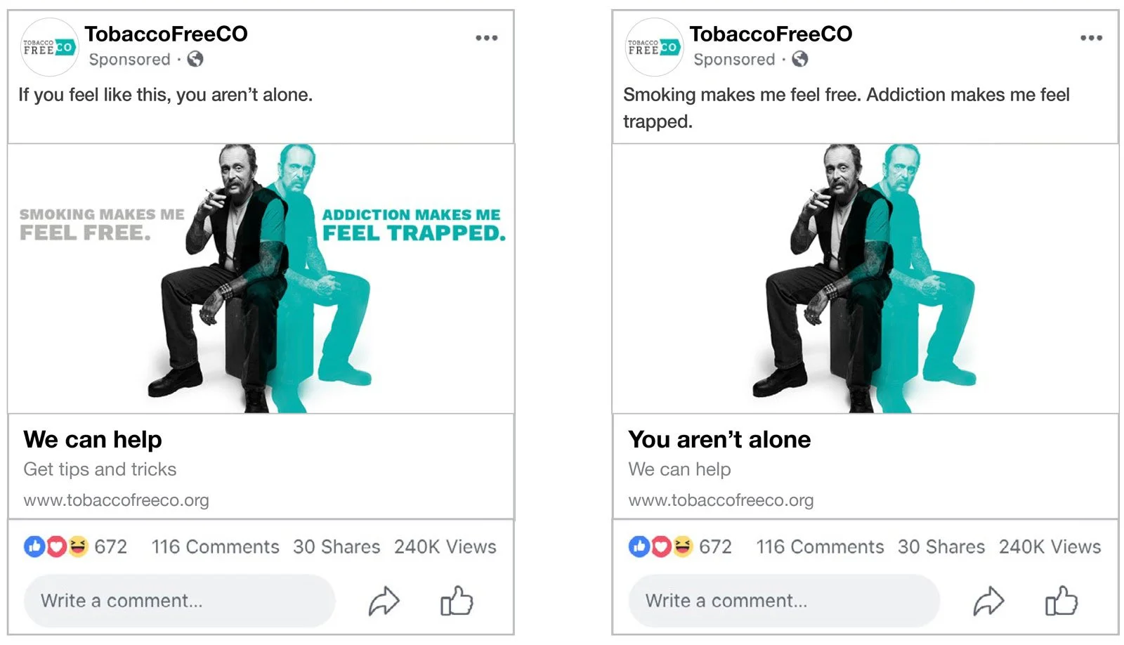Tobacco Free CO — Facebook Post (Bobby)